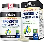 Probiotic 40 Billion CFU - Synbiotics Gut Health - Proudly Canadian Made - Bloating Relief & Digestive Health Support - Guaranteed Potency Probiotics for Men & Women - Shelf Stable, Non-GMO, 60ct