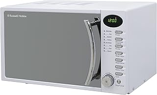 Russell Hobbs RHM1714WC 17 L 700 W White Digital Solo Microwave with 5 Power Levels, Digital Clock and Timer, 8 Auto Cook Menus, Automatic Defrost, Easy Clean