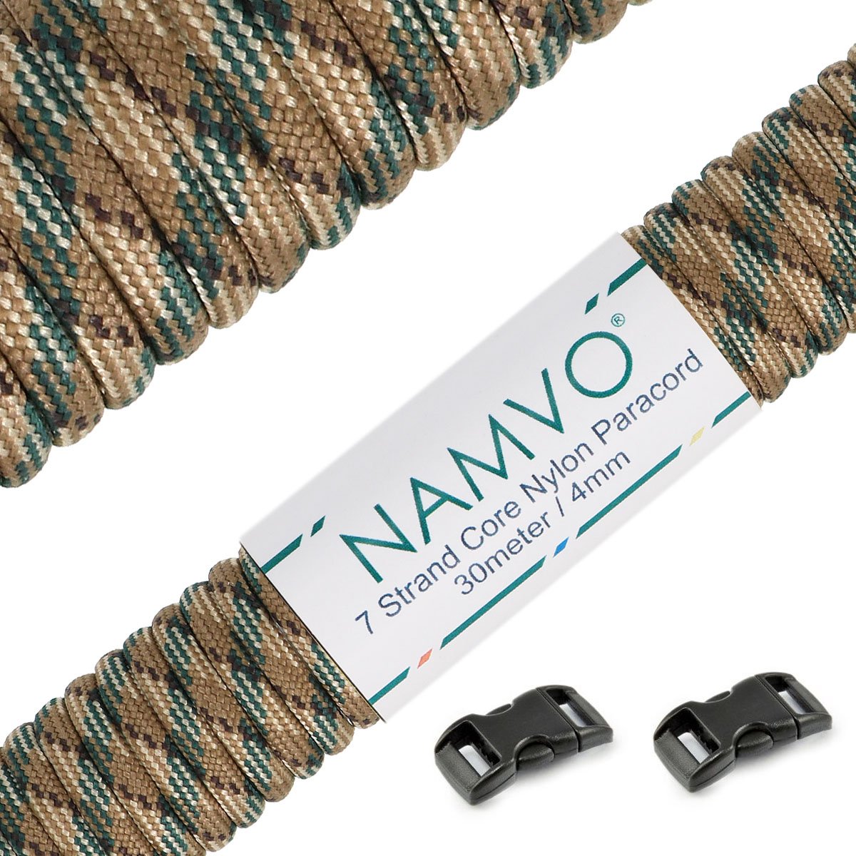 Namvo 550 Paracord Mil Spec Type III 7 Strand Parachute Cord Total Length 100ft/30 Meters Spots/Stripes/Camouflage — view 27