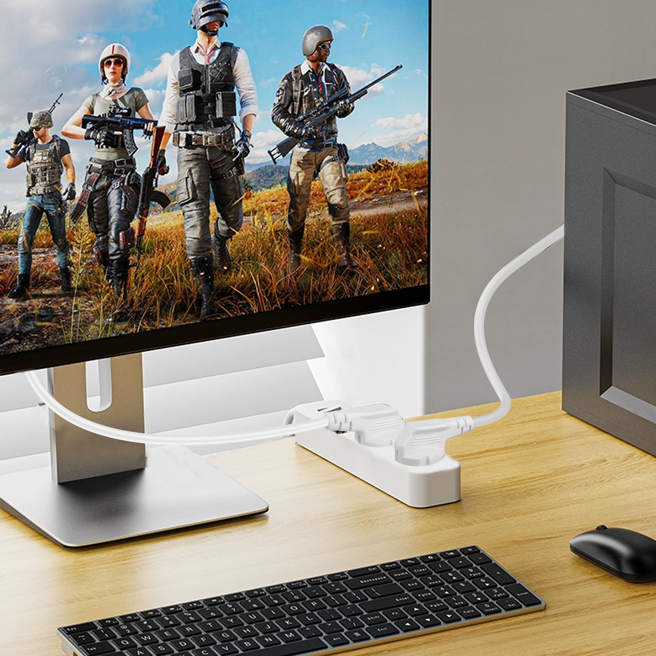 5m Netzkabel Stecker 90° Gewinkelt TypF CEE 7/7 > 3 Lose