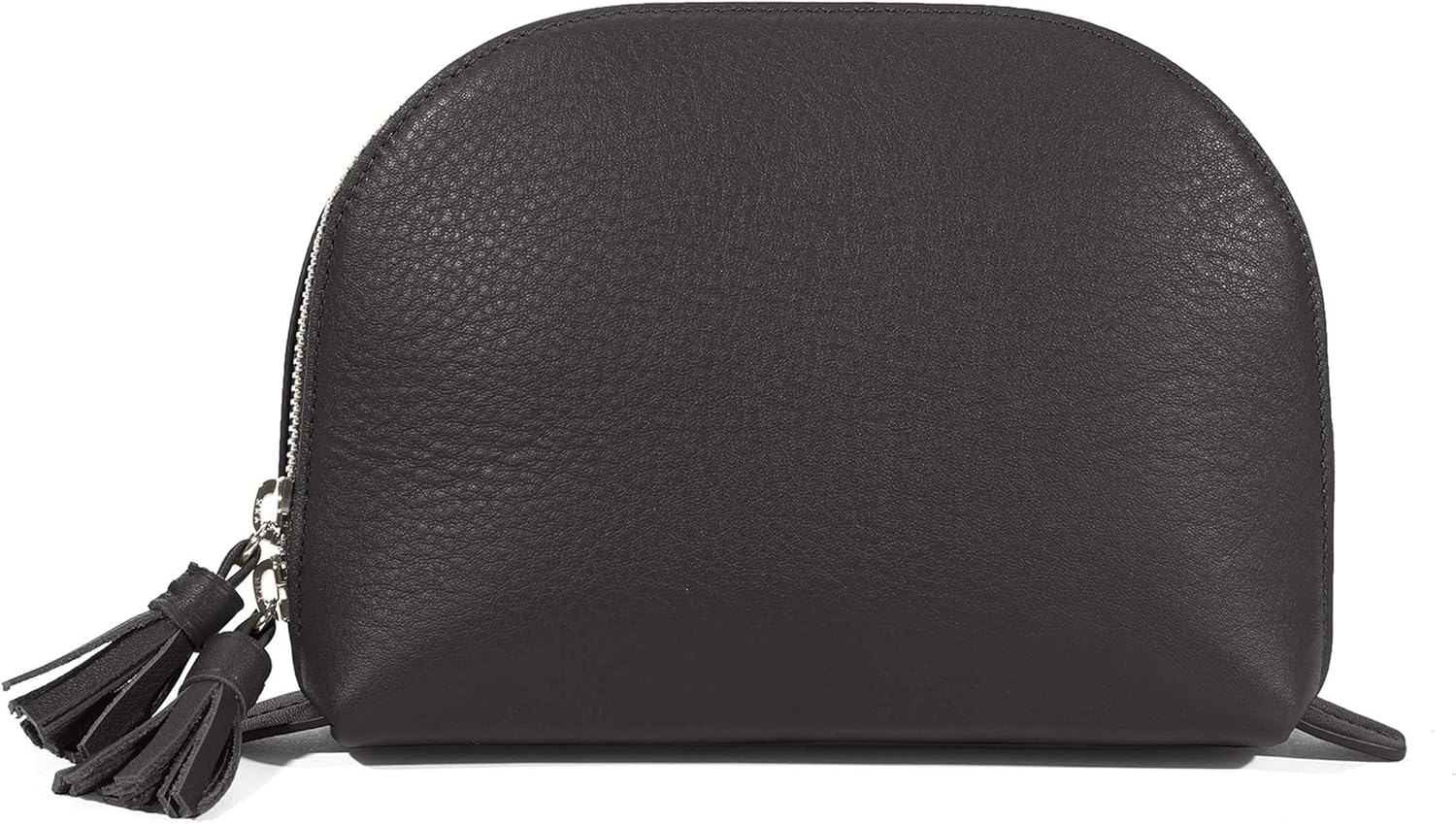 Leatherology Black Onyx Medium Clamshell Makeup Bag