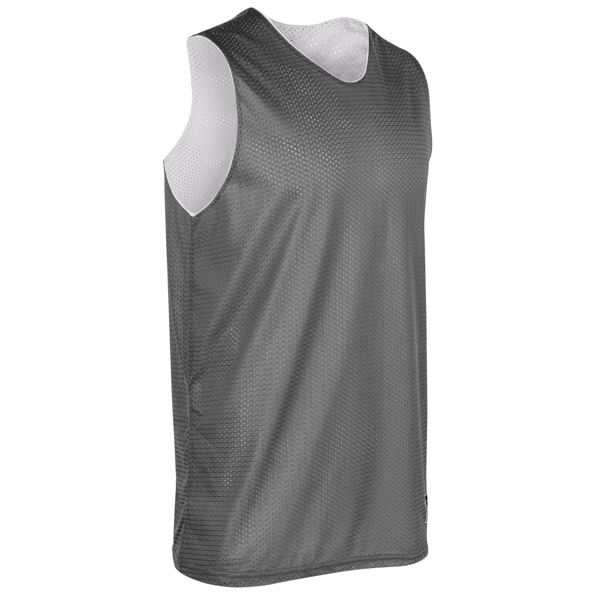 CHAMPRO Men's Standard Zone Reversible Basketball Jersey, Charcoal, White, Adult Large