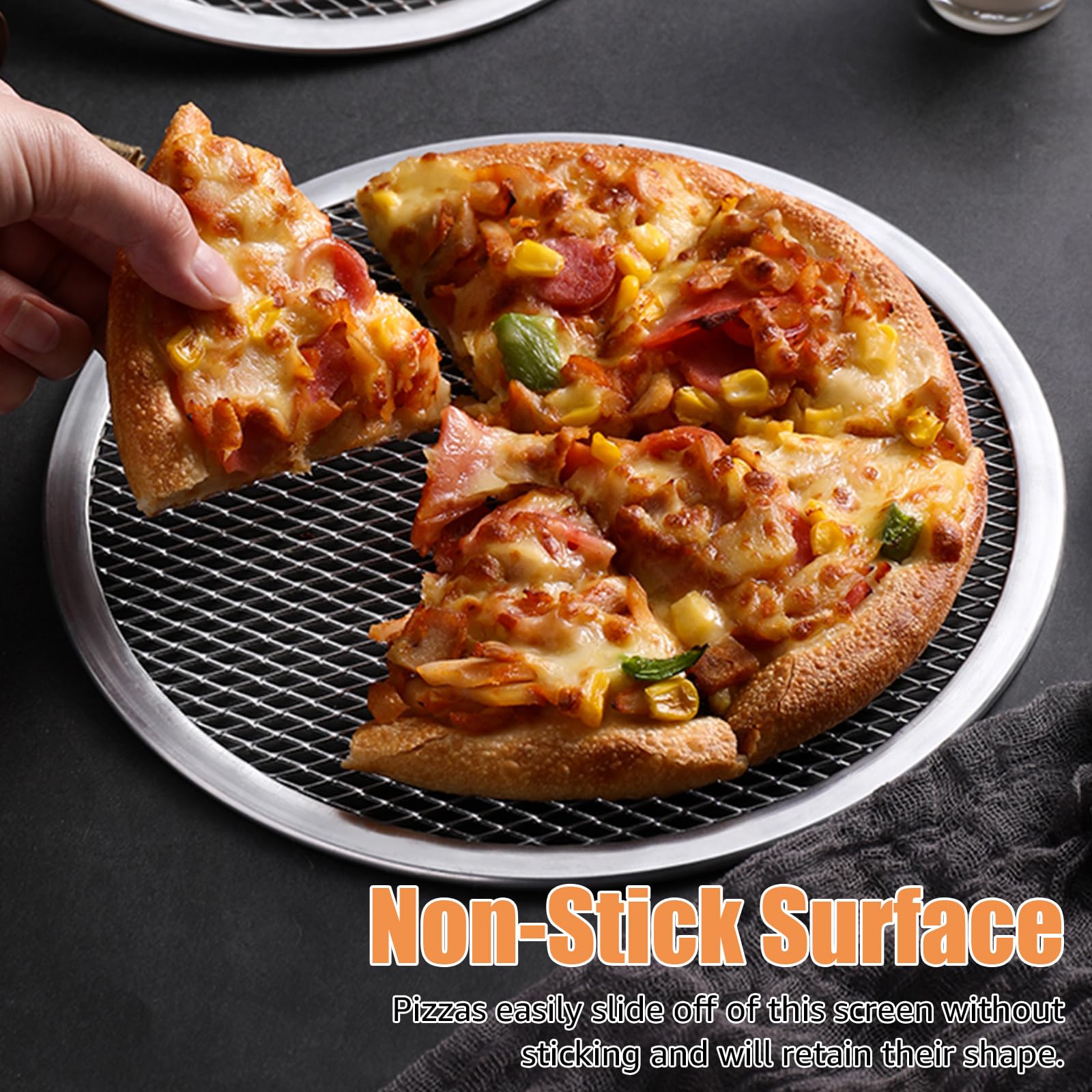Pizza Pan 12 Zoll, Pizza Tablett für Ofen, Pizza Pan mit Löchern spülmaschinen f
