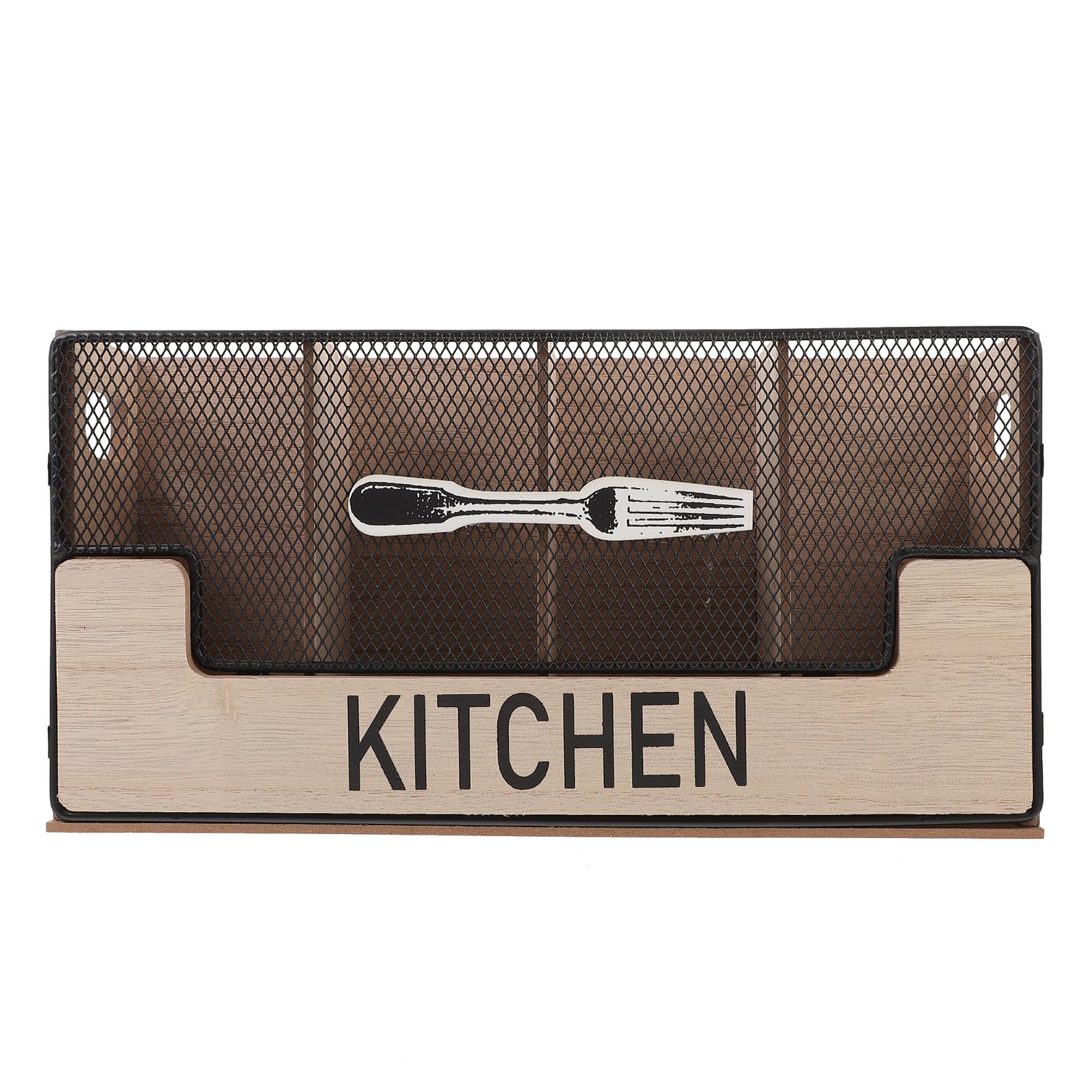 Caja de Cubiertos de Cocina para Utensilios Organizador Reutilizable y Resistente Compartimentos Múltiples de Madera en Encimeras Grandes