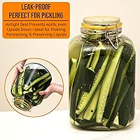 Vista 4 de Galashield Tarros de vidrio con tapas herméticas, tarros de almacenamiento de alimentos, recipientes a prueba de fugas con sello de preservación