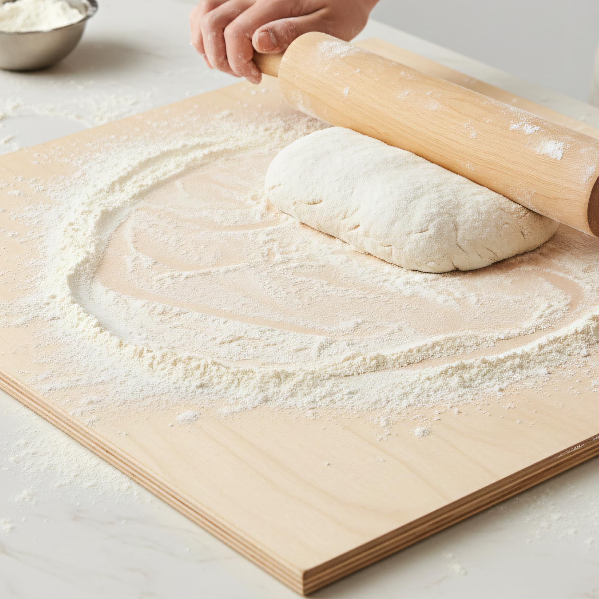 Sicignano Set 2 Spianatoie per Impastare Professionale in Betulla, Asse di Legno Made in Italy per Pasta Fresca, Pizza e Pane, Tavola Certificata MOCA Food Grade, Superficie Levigata (100x51 cm)