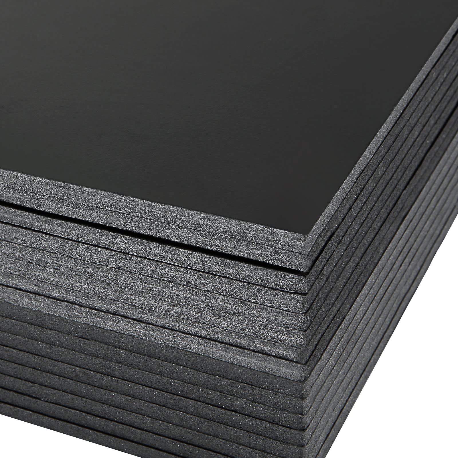 Lot de 16 Carton Mousse Noir A3, 5mm Plaque Mousse de Polystyrène, Planche Mousse Noire pour Art, Présentations, École, Bureau (297MM×420MM)