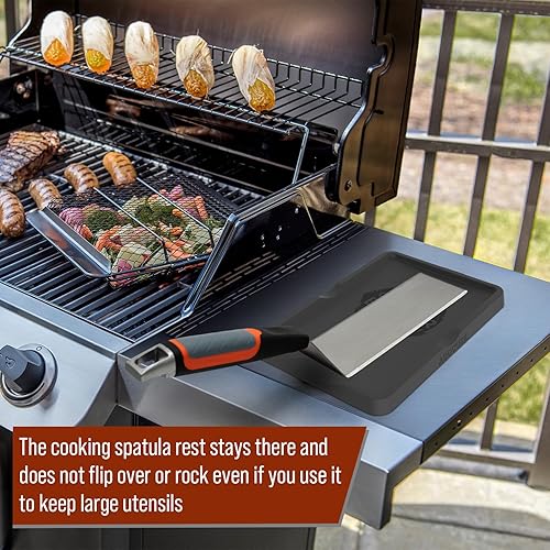 Miniatura 3 de Alfombrilla de silicona para cucharón, soporte para utensilios de cocina, almohadilla de goteo, resistente al calor para estufa y parrilla,