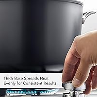 Vista 3 de KitchenAid Olla de Caldo Antiadherente de Inducción Anodizada Dura con Tapa, 8 Cuartos, Negro Mate