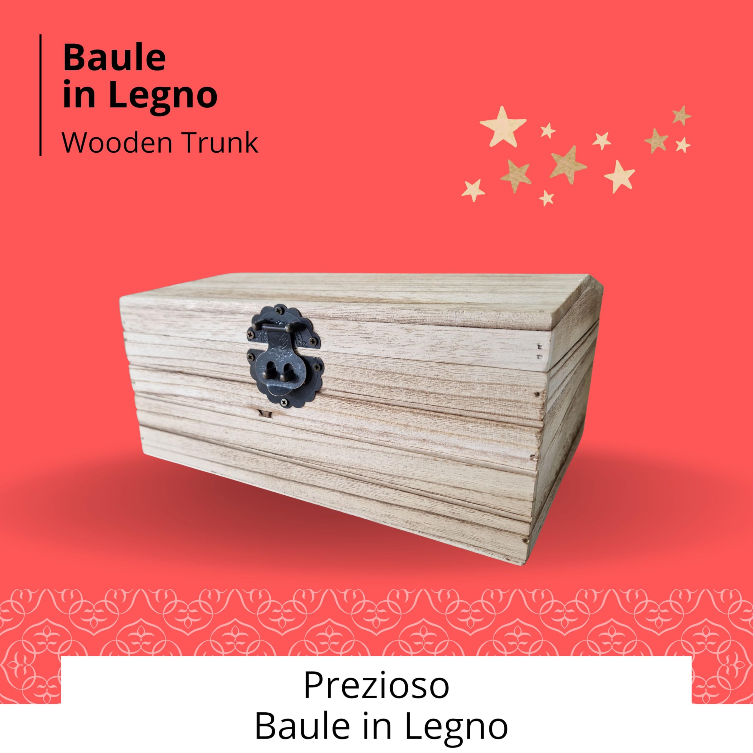 Cesti Natalizi Speciale Italia - Confezione Regalo Natale Baule delle Bontà, Cesto Natalizio Gastronomico con Prodotti Alimentari e Bauletto in Legno, 7 pezzi