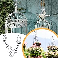 Vista 5 de Hotop 20 ganchos de doble extremo de 4.7 pulgadas, de aleación de zinc, cadena de doble gatillo, clips de metal para enlazar, llavero, enlace