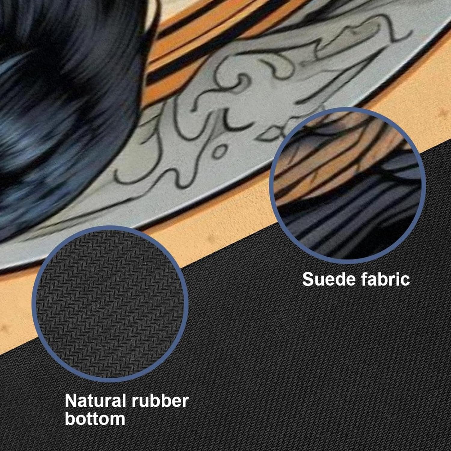 Yoga Towel, Black Crow Pattern Non Slip Sweat Absorbent Hot Yoga Mat Towel for Hot Yoga, Pilates and Fitness - 72.8" x 26.8"