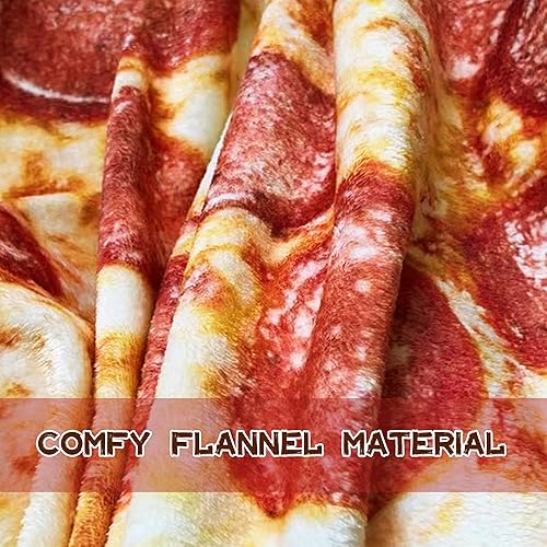 Miniatura 6 de Moonysweet Manta de pizza para adultos y niños, manta de comida divertida y realista, manta de forro polar, regalo para adolescentes, niños y niñas,