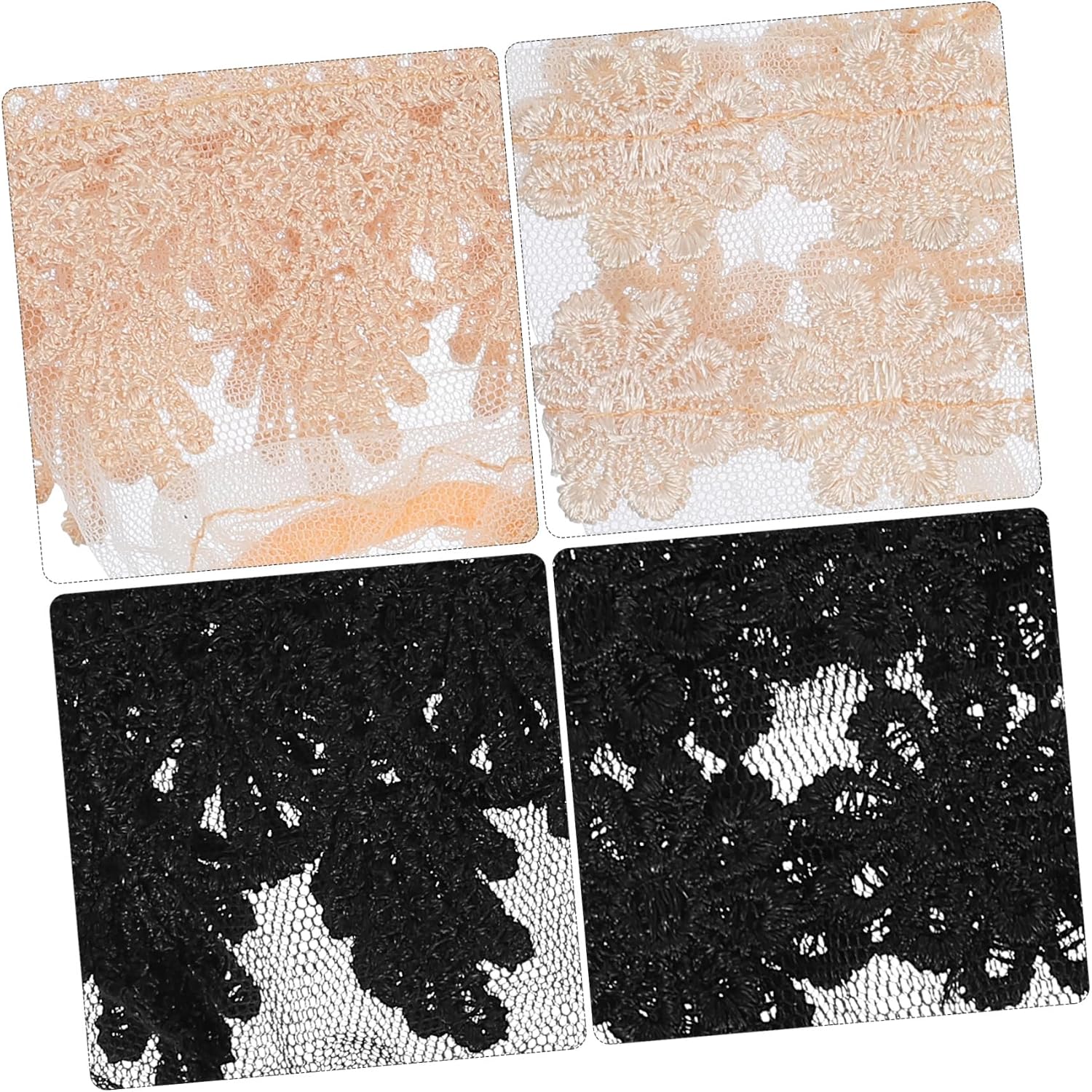 4pairs High-heeled Shoe Straps Detachable Lace Flower Ankle Straps for Extra Grip and Secure Fit for High Heels and Sandals and Washable Design