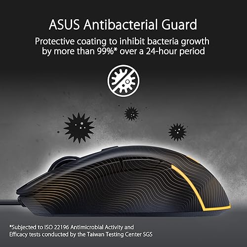 Miniatura 4 de ASUS TUF Gaming M3 Gen II - Ratón USB con cable para juegos, ergonómico para diestros, ligero de 2.08 oz, 8K DPI, resistencia al polvo y al agua