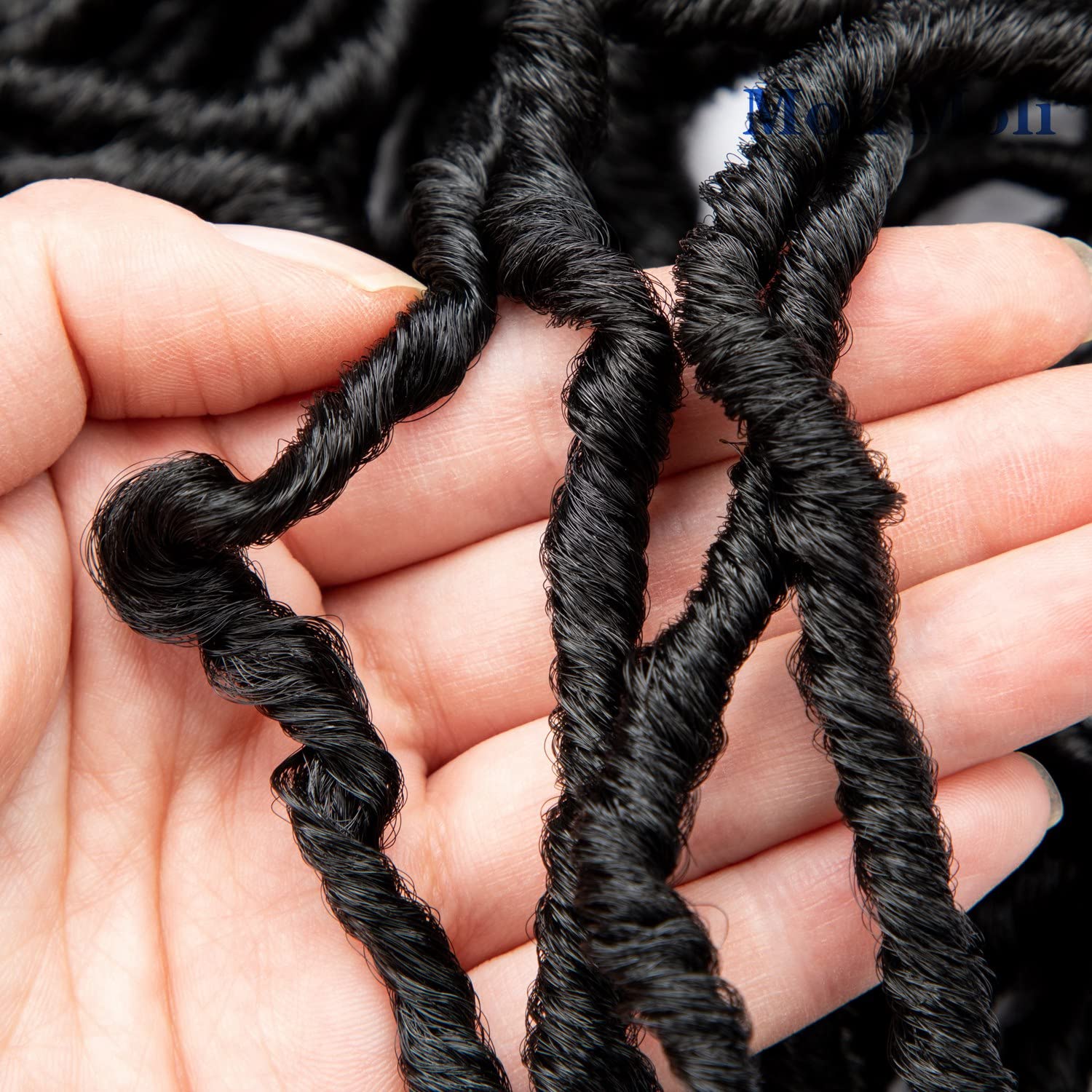 Moli Moli 10 Inch Nu Faux Locs Crochet Hair 6 Packs Short New Faux Locs For Women (Black)