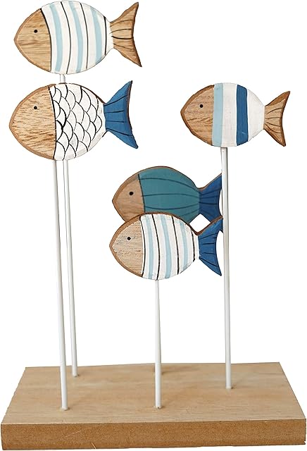 khevga Maritime deco bathroom bathroom deco fish blue - bath decorative accessories