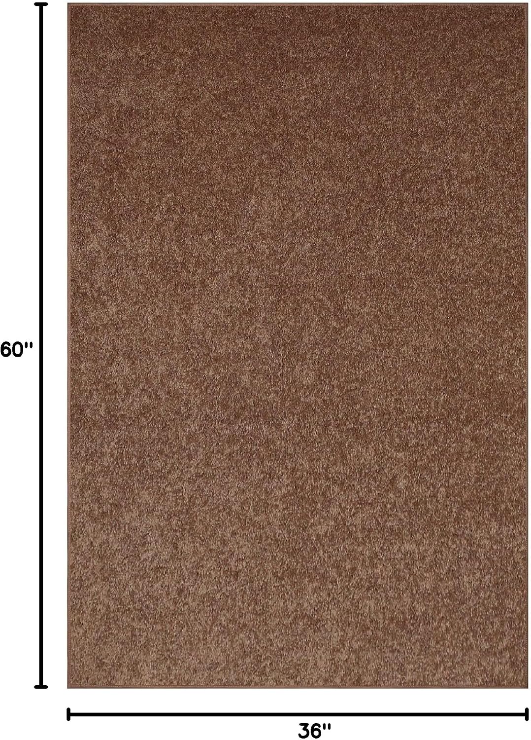Brown Polyester Washable Oval Kids Rug, 3' x 5'