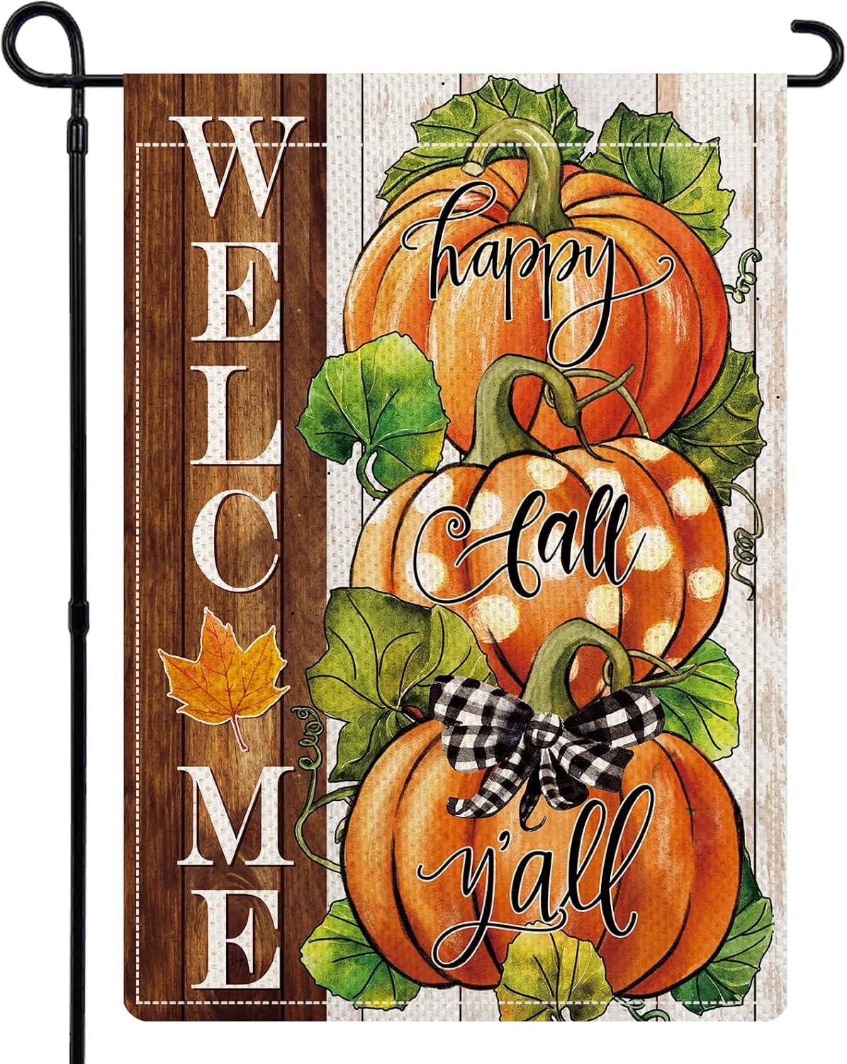 Amazon.com : YOVOYOA Happy Fall Y'all Pumpkins Garden Flag 12x18 Inch ...