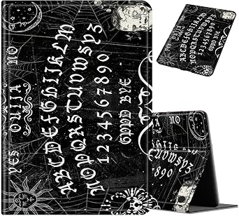 for Fire HD 8 12th/10th Gen & HD 8 Plus Case, Black Ouija Board | 8" PU Leather Folio Cover with Soft TPU Shell, Multi-angle Stand, Magnetic Closure, Auto Sleep/Wake and Scratch Protection