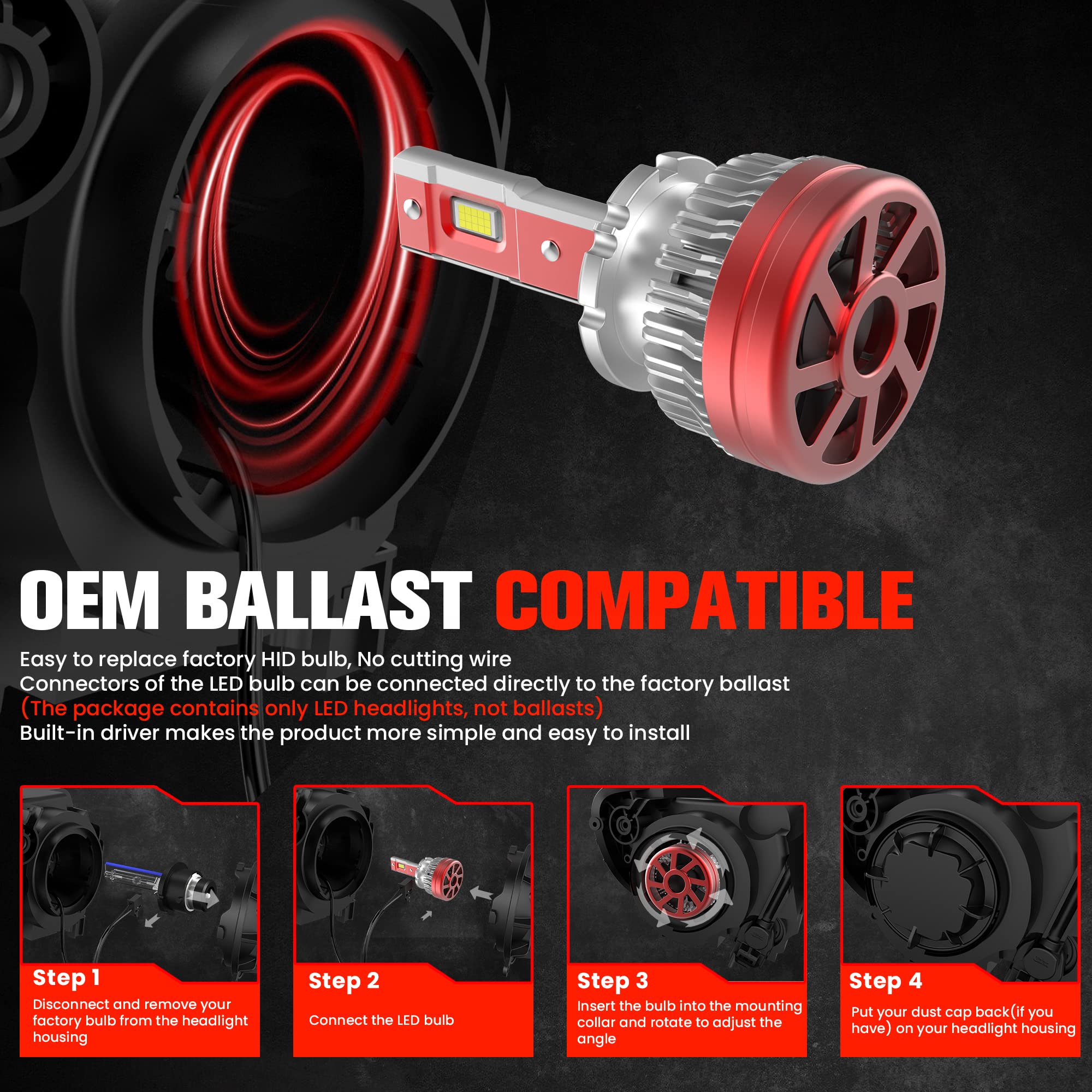 D4S/D4R LEDヘッドライト 6000K 10000lm Amazon.co.jp: スフィアライト D4S D4R LED ヘッドライト 6000K