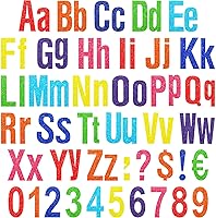 Vista 1 de 134 letras coloridas del alfabeto de 5 pulgadas, letras del alfabeto y recortes de puntuación para tablero de anuncios, juego de pared para tablero