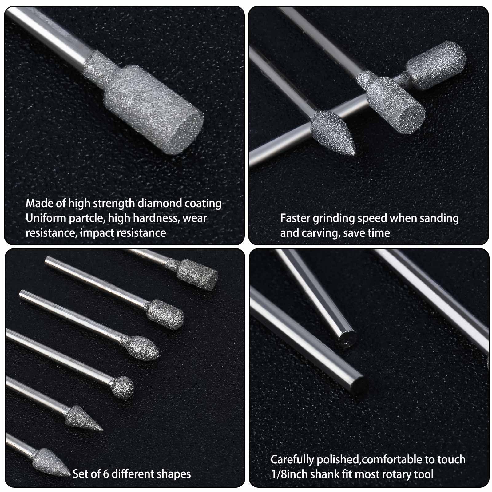 Jeu de Fraises en Carbure Compatible avec Dremel, Lot de 20 accessoires pour outil rotatif avec tige de 1/8’ pour houtbewerking snijwerk, metalen polijsten, graveren, boren