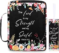 Vista 9 de Laumoi Funda para la Biblia para mujer, funda de Biblia floral de 10 pulgadas, bolsa protectora portátil para suministros de estudio bíblico, Varios