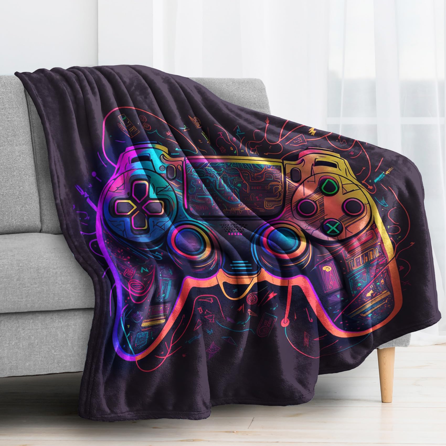 Couverture Polaire Guitare 150x200 Cm - Impression 3D, Microfibre Douce, Pour Canapé Et Lit - 3