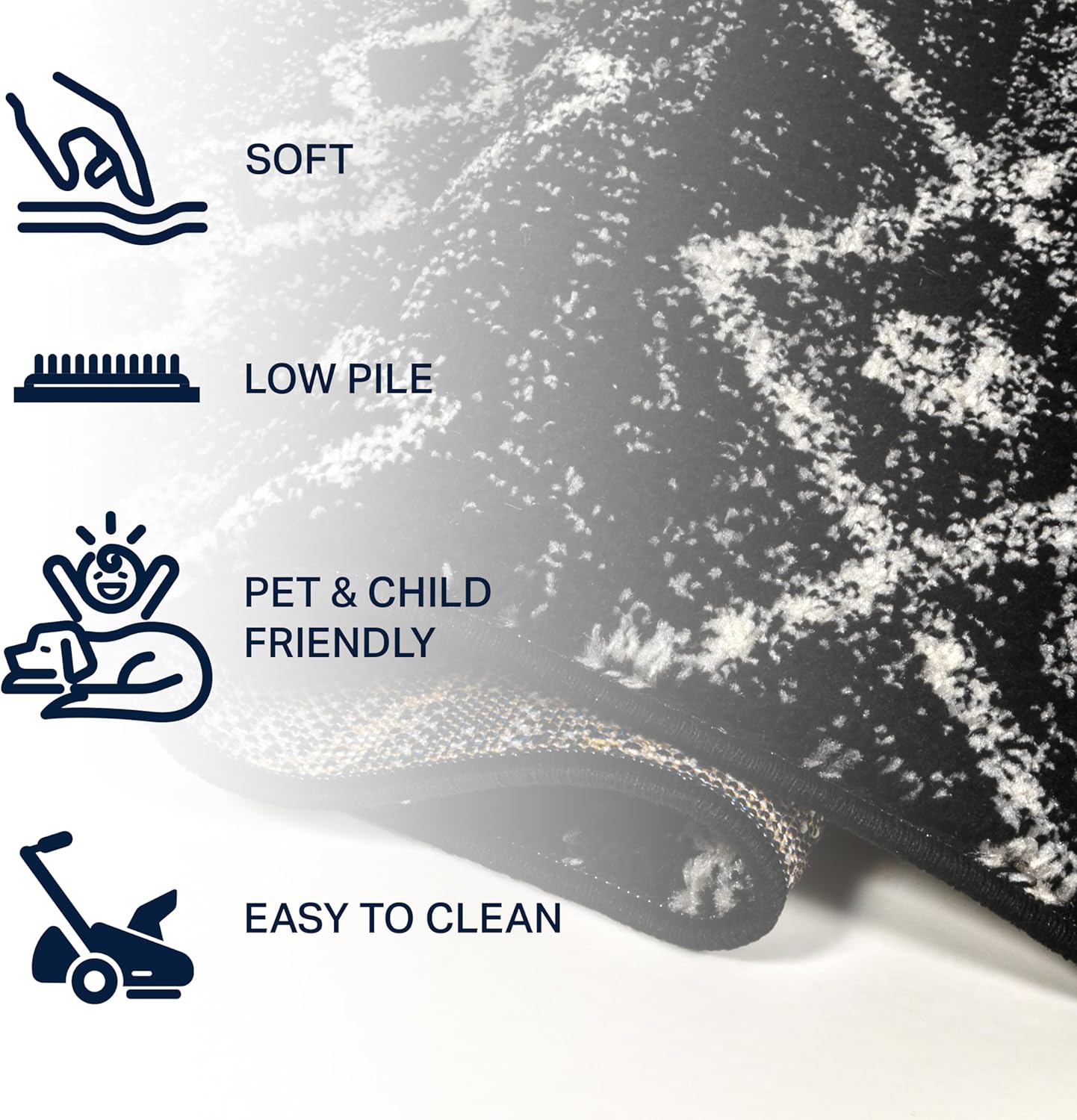 JONATHAN Y Aksil Moroccan Beni Souk Black/Cream Runner Rug, 2x8, Bohemian, Scandinavian, Easy-Cleaning for Living Room, Bedroom, Kitchen, Pet Friendly, Non-Shedding (MOH208E-28)