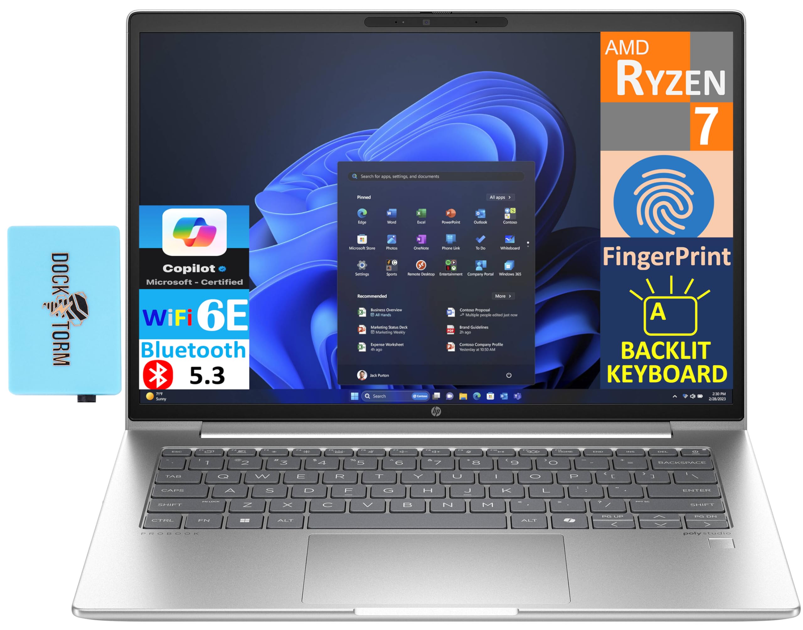Amazon.com: HP ProBook 445 G11 Thin Business Laptop 14.0