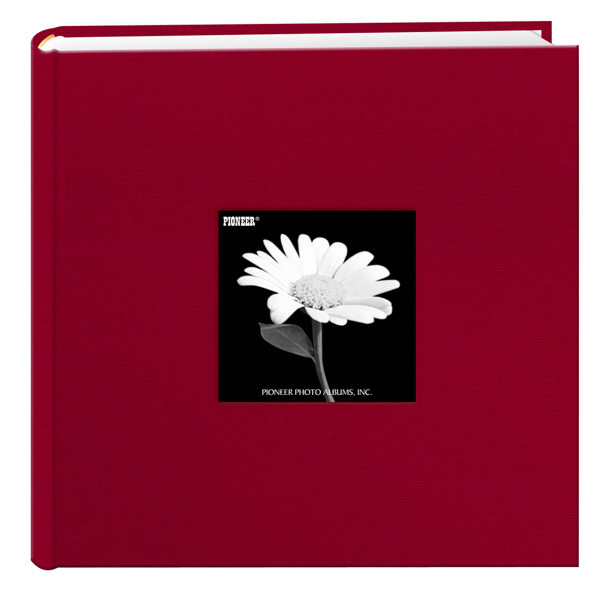 Pioneer Cloth Photo Album W/Frame 9"X9"-Apple Red