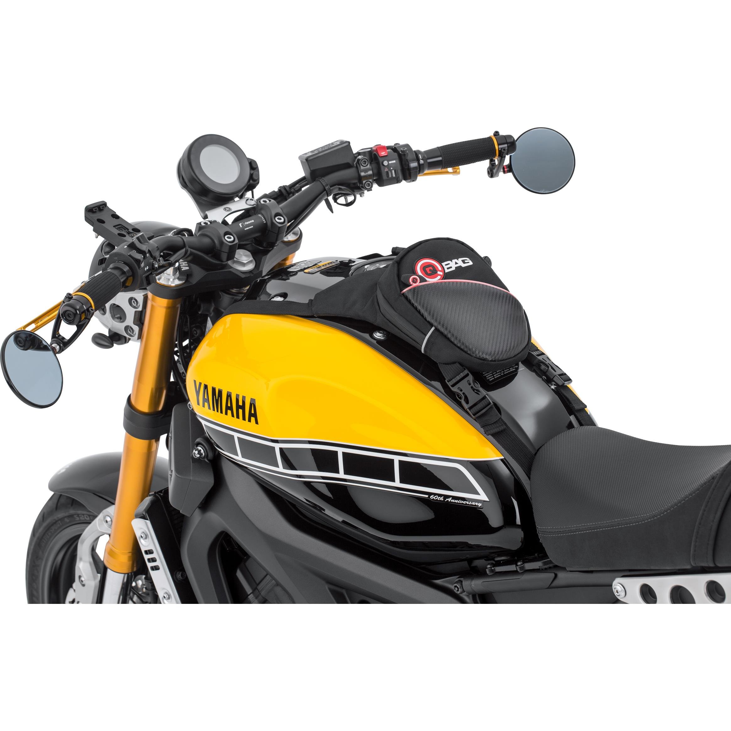 QBAG Motorrad Beintasche- Gürteltasche mit Wasserdichter Innentasche - Stauraum 1 Liter, Schwarz