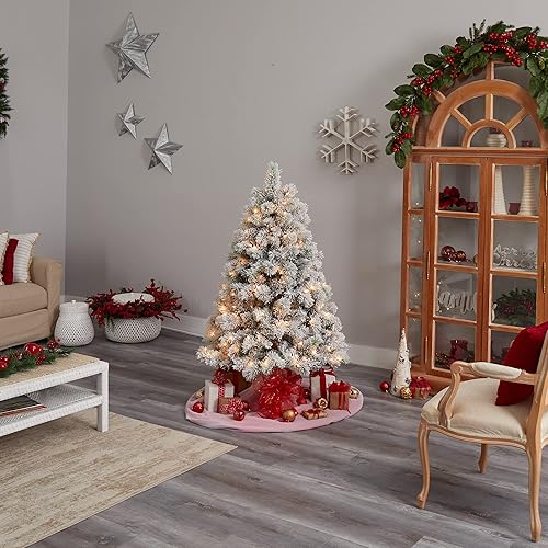 Miniatura 9 de Árbol de Navidad artificial con 200 luces transparentes y 347 ramas doblables de pino de Oregon de 4.9ft