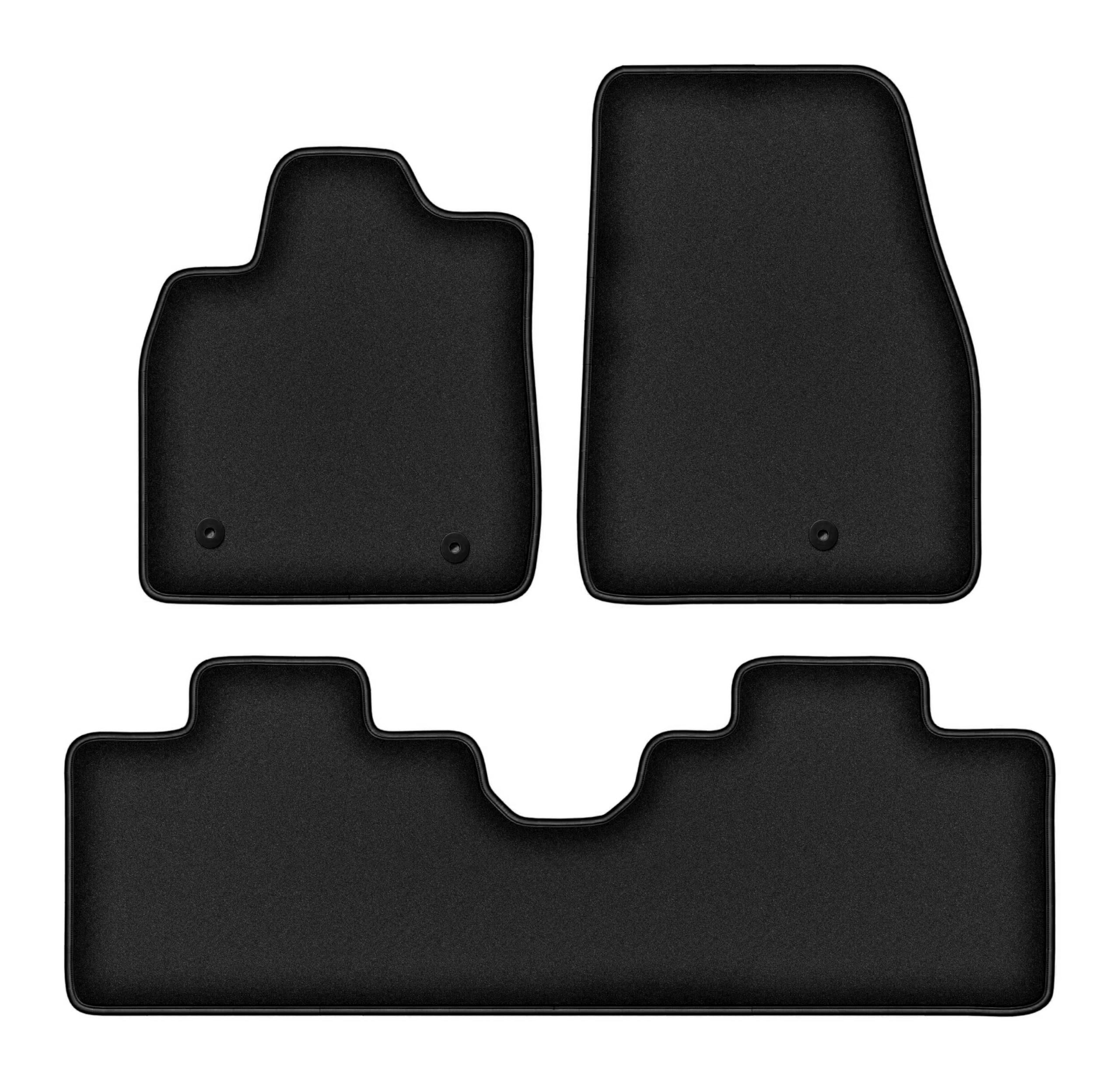 Tapis de sol en velours noir polyamide 3 pièces Ford Mustang Mach-e - 8