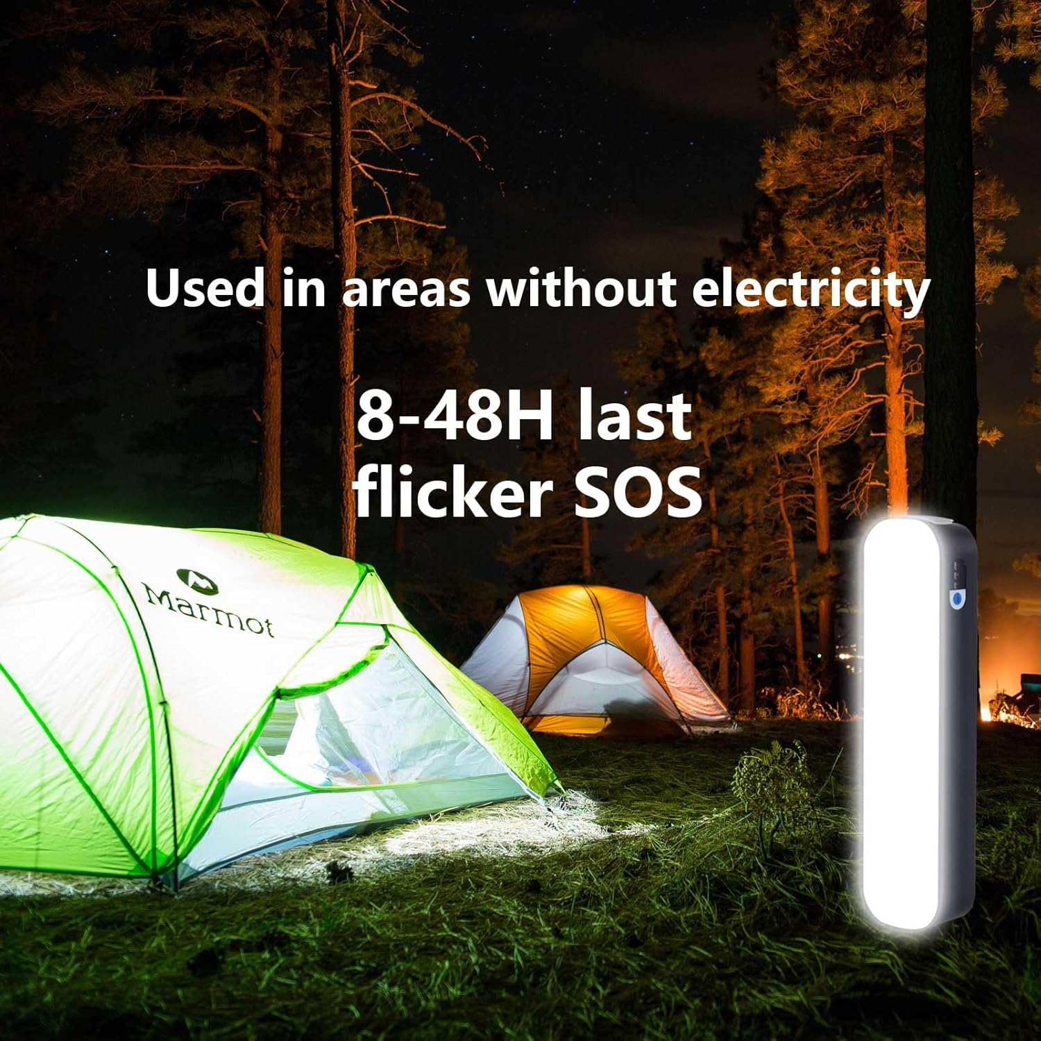 Solar Rechargeable LED Magnetic Work Light Bar 5500mAh,6500K Daylight Portable Emergency Lighting for Home Power Outages,Camping,Automotive Repairs,Under Hood & Workshop - Image 5