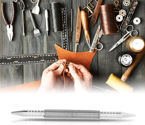 Miniatura 3 de Punzón central, herramienta de perforación con resorte de doble cabezal automático para metal, madera, plástico