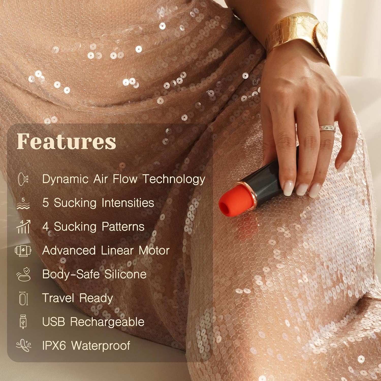 Tracy's Dog Lani Sucking Lipstick Vibrator for Women