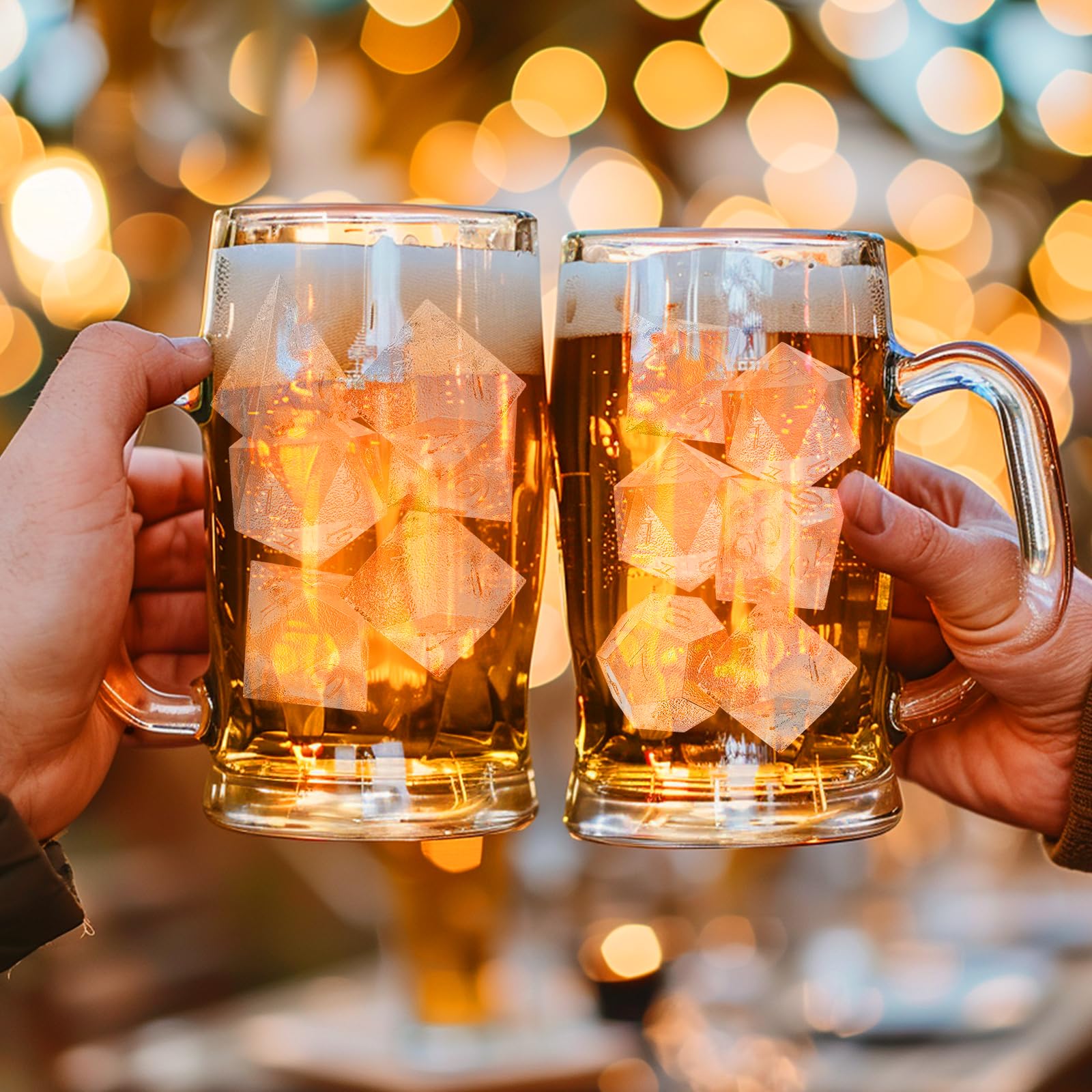Molde de cubitos de hielo de whisky de 7 formas, dados 3D, accesorios DND para whisky, cóctel, bebida de hielo de verano, divertidos regalos DND para amantes de los juegos de mesa 5