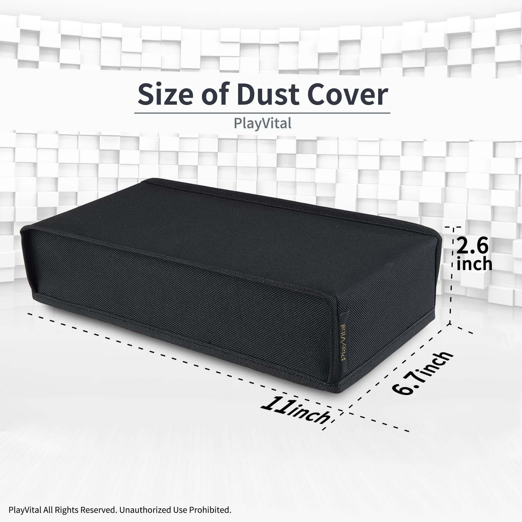 PlayVital Cover Copertura Antipolvere per Xbox Series S Console,Coperchio in Nylon Orizzontale Protettivo Impermeabile per Xbox Series S Console-Nero