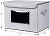 Cajas de almacenamiento de tela Univivi con tapa para estantes, paquete de 4, gris, 17 x 12 x 12 pulgadas, con asas y ventana, plegables, para hogar, oficina y dormitorio 5