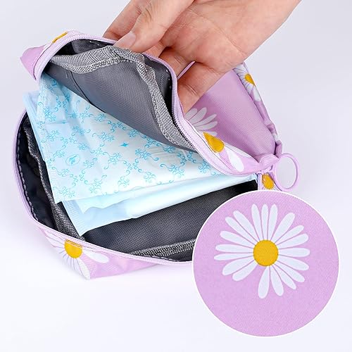 Miniatura 2 de KALIONE Paquete de 3 bolsas de almacenamiento de servilletas sanitarias, bolsa de almacenamiento de almohadillas sanitarias portátiles, bolsas