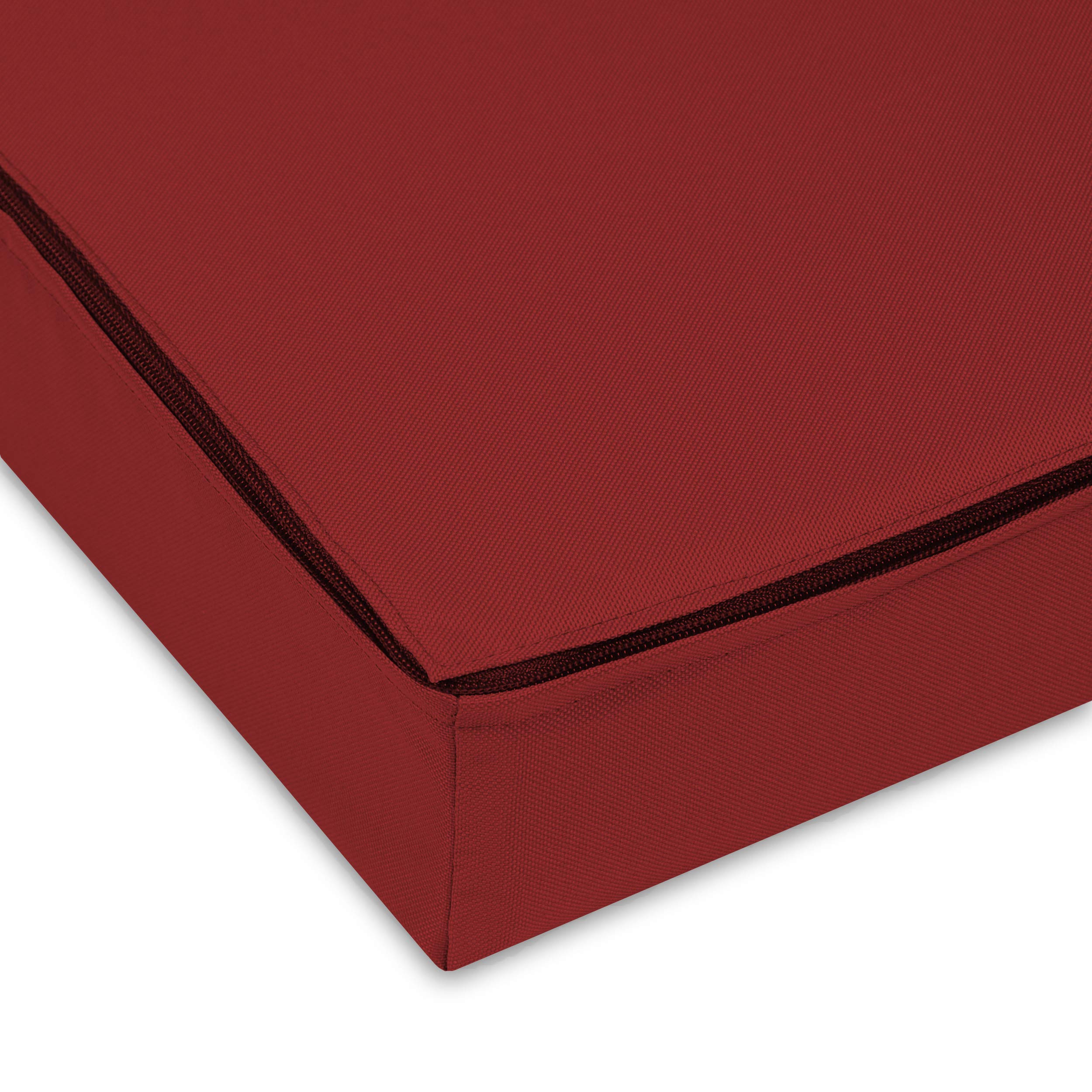 SuperKissen24. Cojín Colchón para Palet Sofá Banco 80x40 cm Asiento Cómodo e Impermeable para Muebles Terazza Exterior - Rosso Scuro
