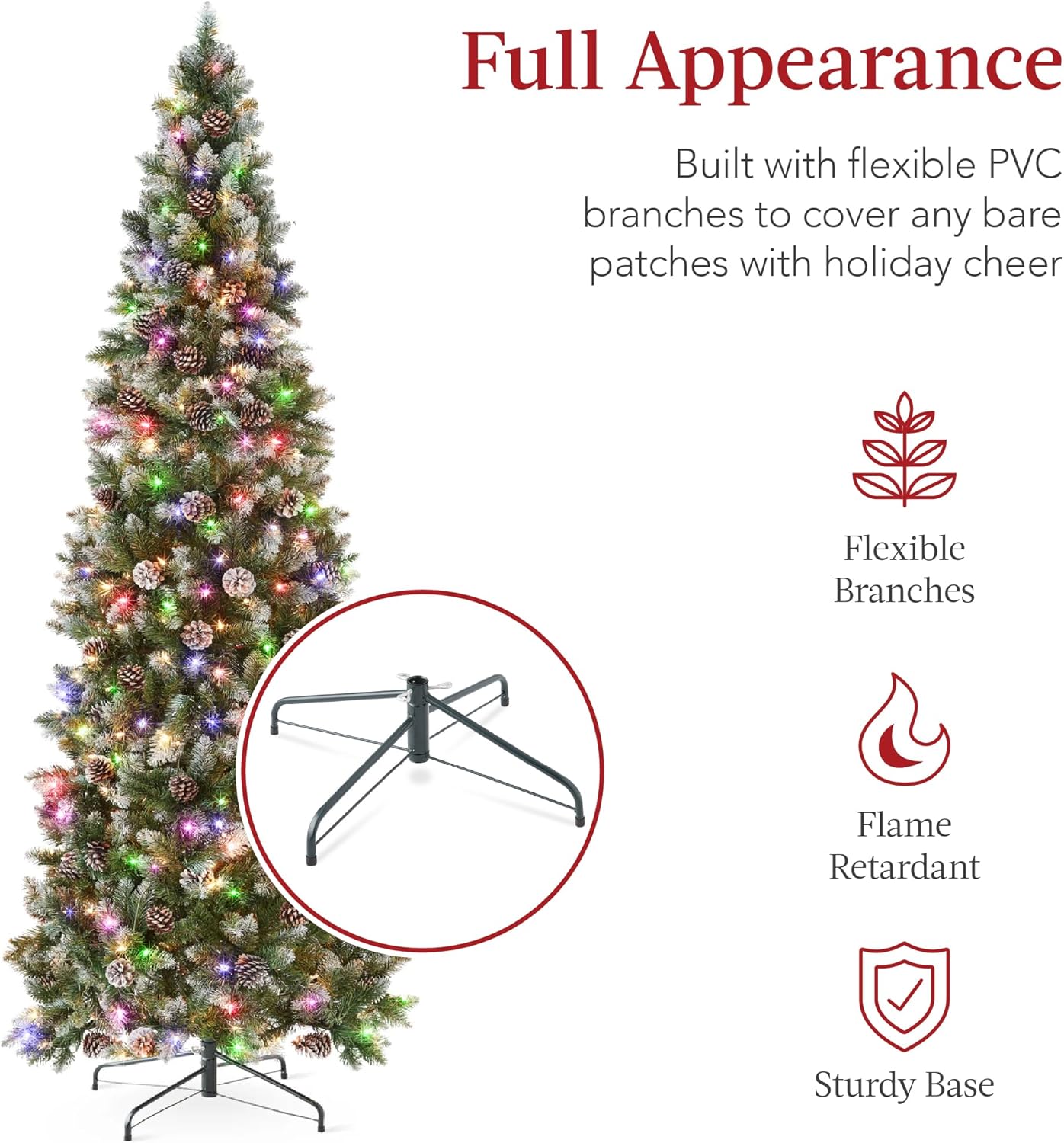 6ft Pre-lit Pencil Christmas Tree - Image 6