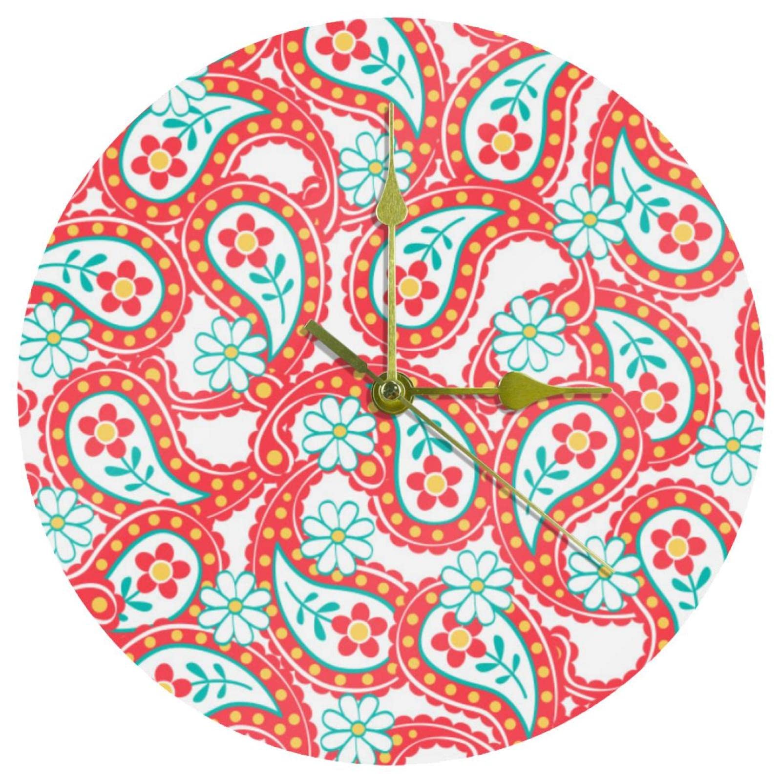 Horloge murale silencieuse à quartz sans tic-tac en acrylique décoratif 24 cm