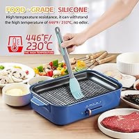 Vista 6 de Cepillo y espátula de silicona para untar – Extra largo, resistente al calor, para hornear, raspar, mezclar, barbacoa, parrilla, cocina, cocina