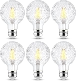 Decorative Light Bulb (6-Pack) 5.5 Watt G25 LED Filament Bulb E26 Medium...