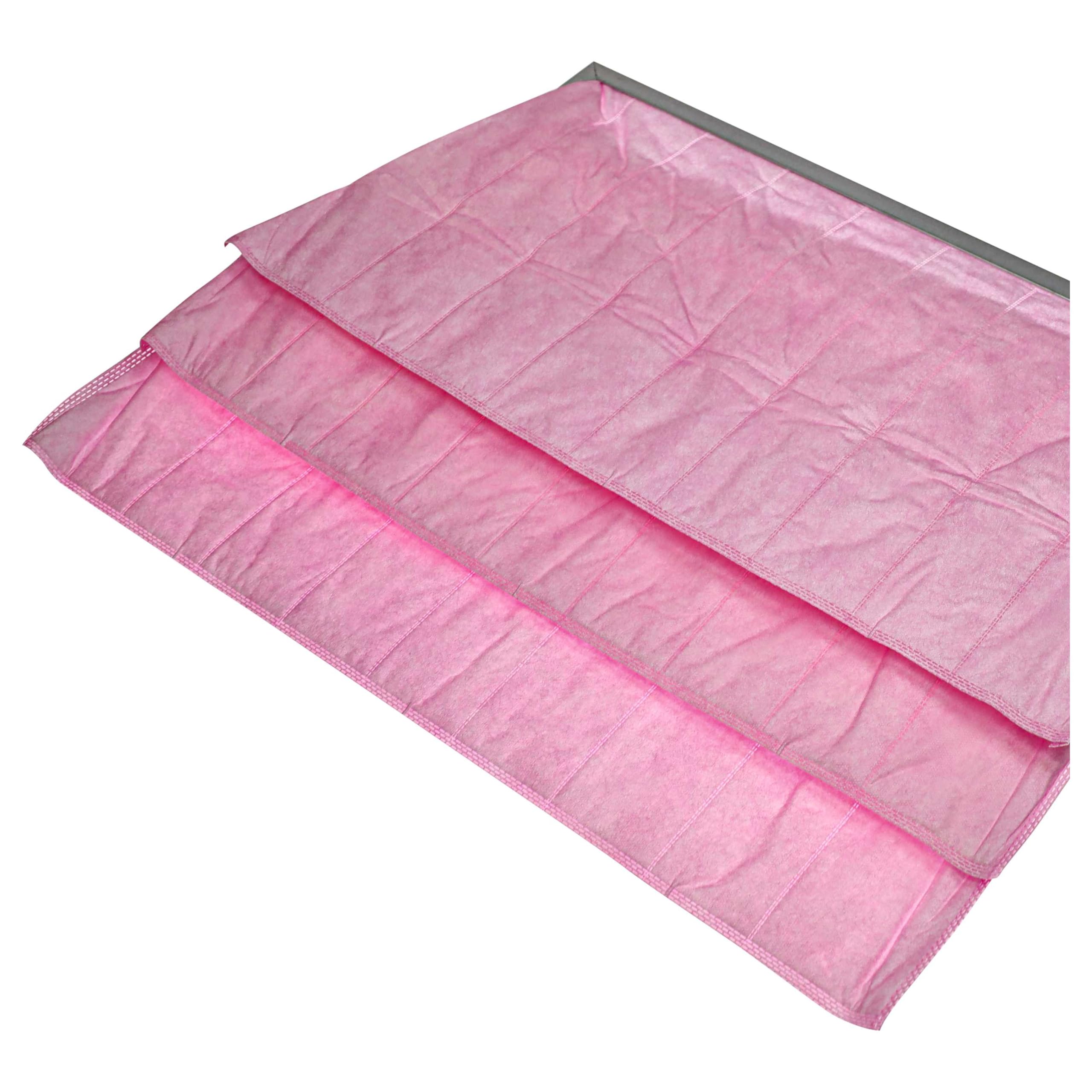 vhbw 5x Filtros de bolsa para sistemas aire acondicionado y ventilación | Filtro F7, 28,7 x 59,2 x 36 cm Rosa