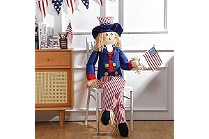 61'' Life Size American Patriotic Scarecrow