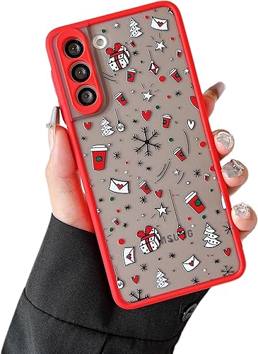 Miniatura 5 de ZTOFERA Funda de Navidad para Sumsung Galaxy S21 Ultra 5G, lindo patrón de Feliz Navidad, funda protectora de silicona translúcida de policarbonato